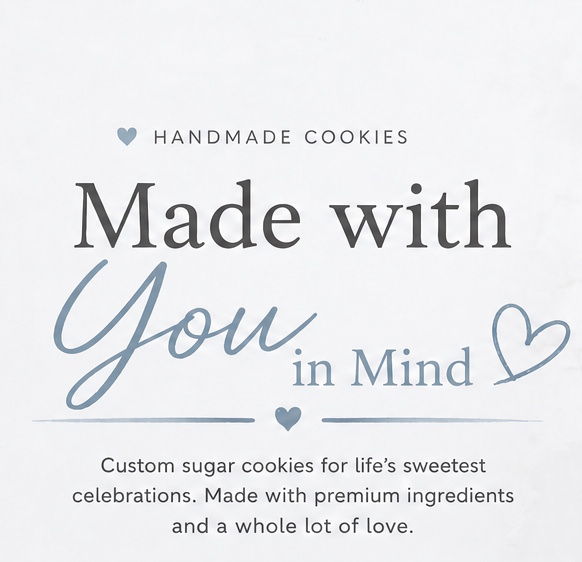 Made with You in Mind — handmade cookies badge